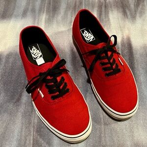 Vans Bold Red Canvas Shoes